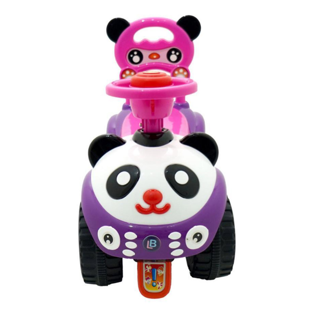 مايتس - سيارة دفع وركوب للبنات تعمل بالقدم مع موسيقى ومساحة تخزين - وردي