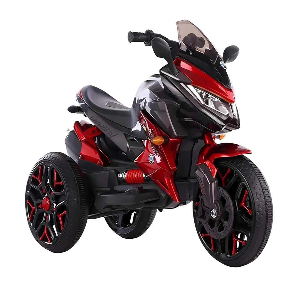 Myts - Kids 3-Wheeled Electric Ride-On Motorcycle - Red - 12 V