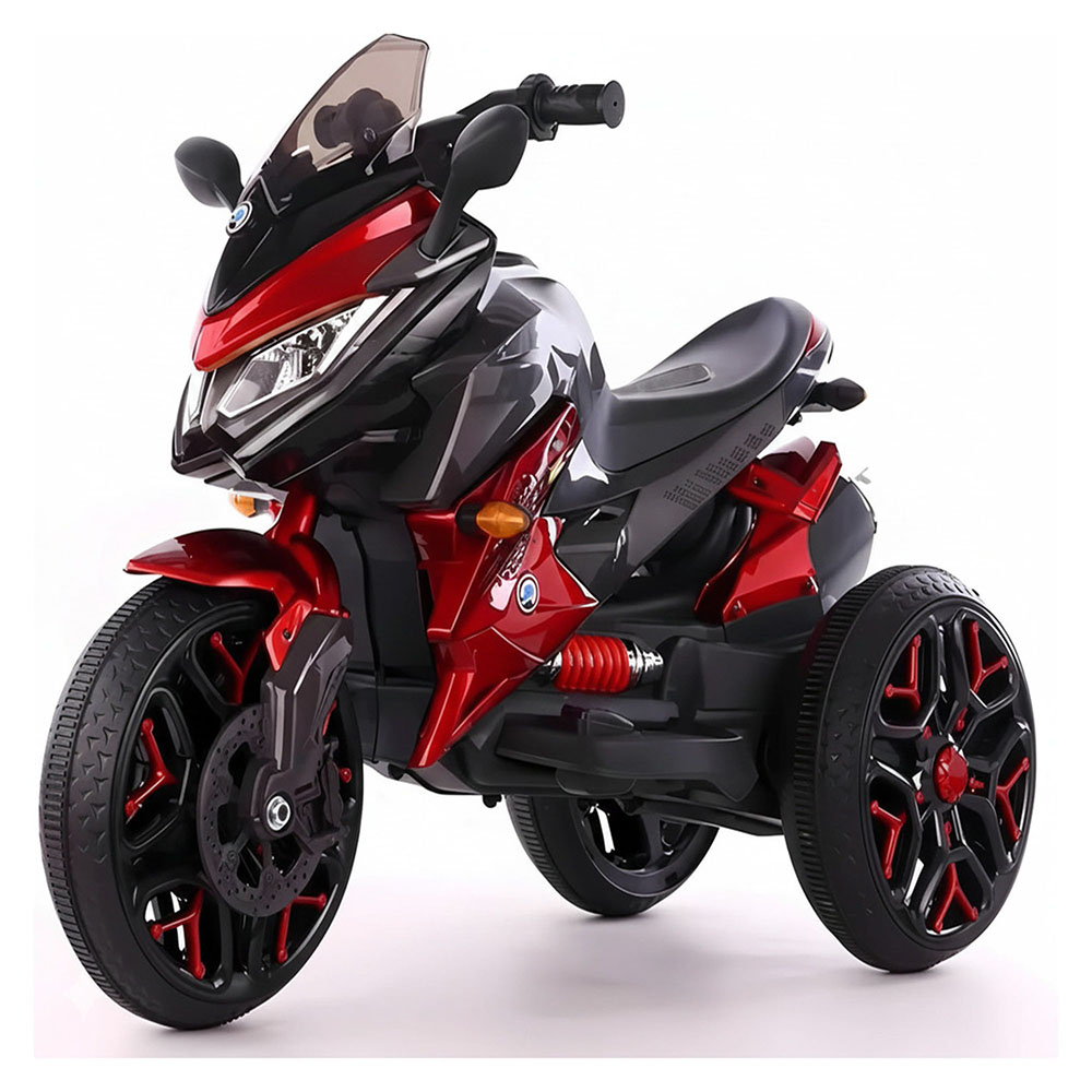 Myts - Kids 3-Wheeled Electric Ride-On Motorcycle - Red - 12 V