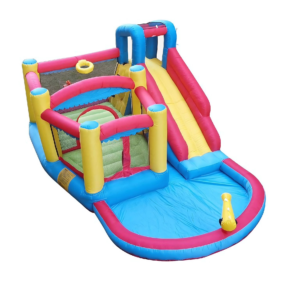مايتس - قلعة نطاطة قابلة للنفخ للأطفال مع زلاقة مائية وحوض سباحة صغير - كرنفال