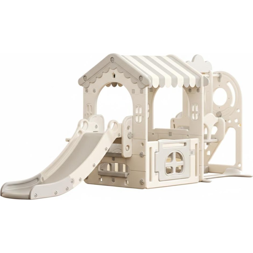 Myts - Kids Modern Nordic Style Playhouse With Slide And Swing