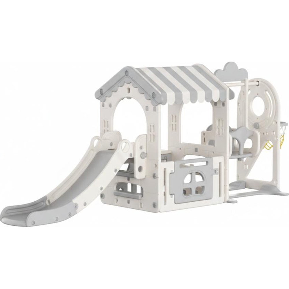 Myts - Kids Modern Nordic Style Playhouse With Slide And Swing