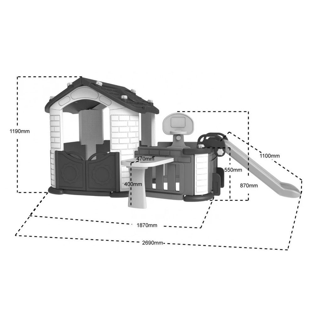 ميتس - منزل كبير للأطفال مع مركز أنشطة - أخضر