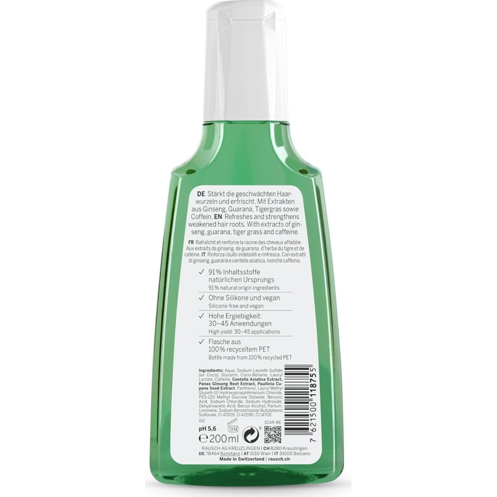 Rausch - Caffeine Shampoo With Ginseng - 200 ml