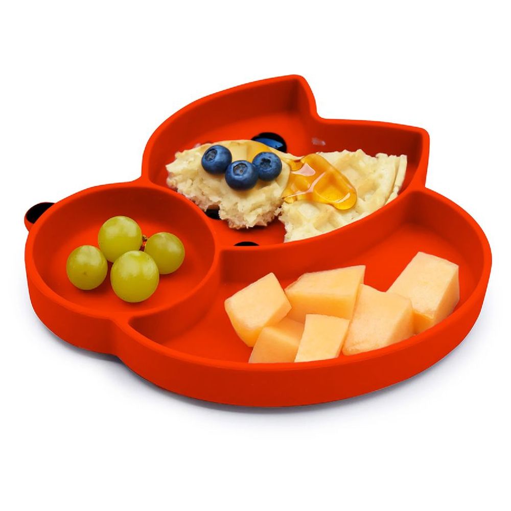 Melii Silicone Suction Plate - Lady Bug - Red