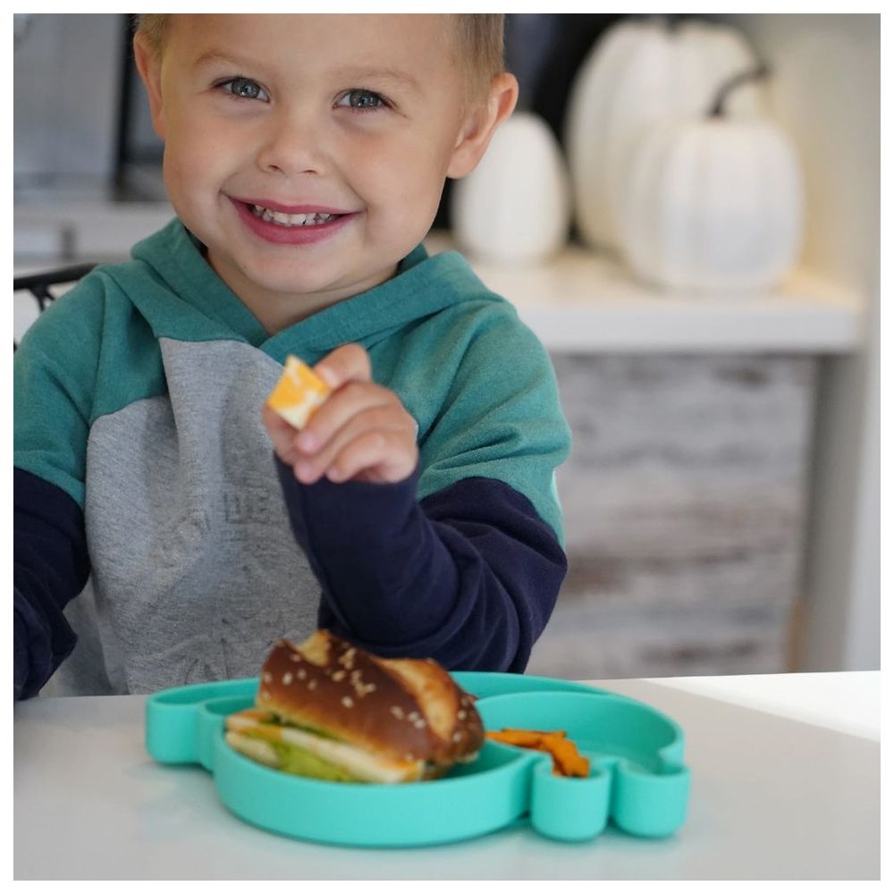 Melii Silicone Suction Plate - Snail - Turquoise