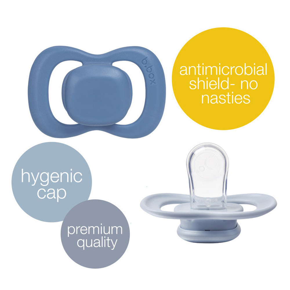 B.Box - Silicone Pacifier 6 To 18M - Pack Of 2 - Ocean/Sky