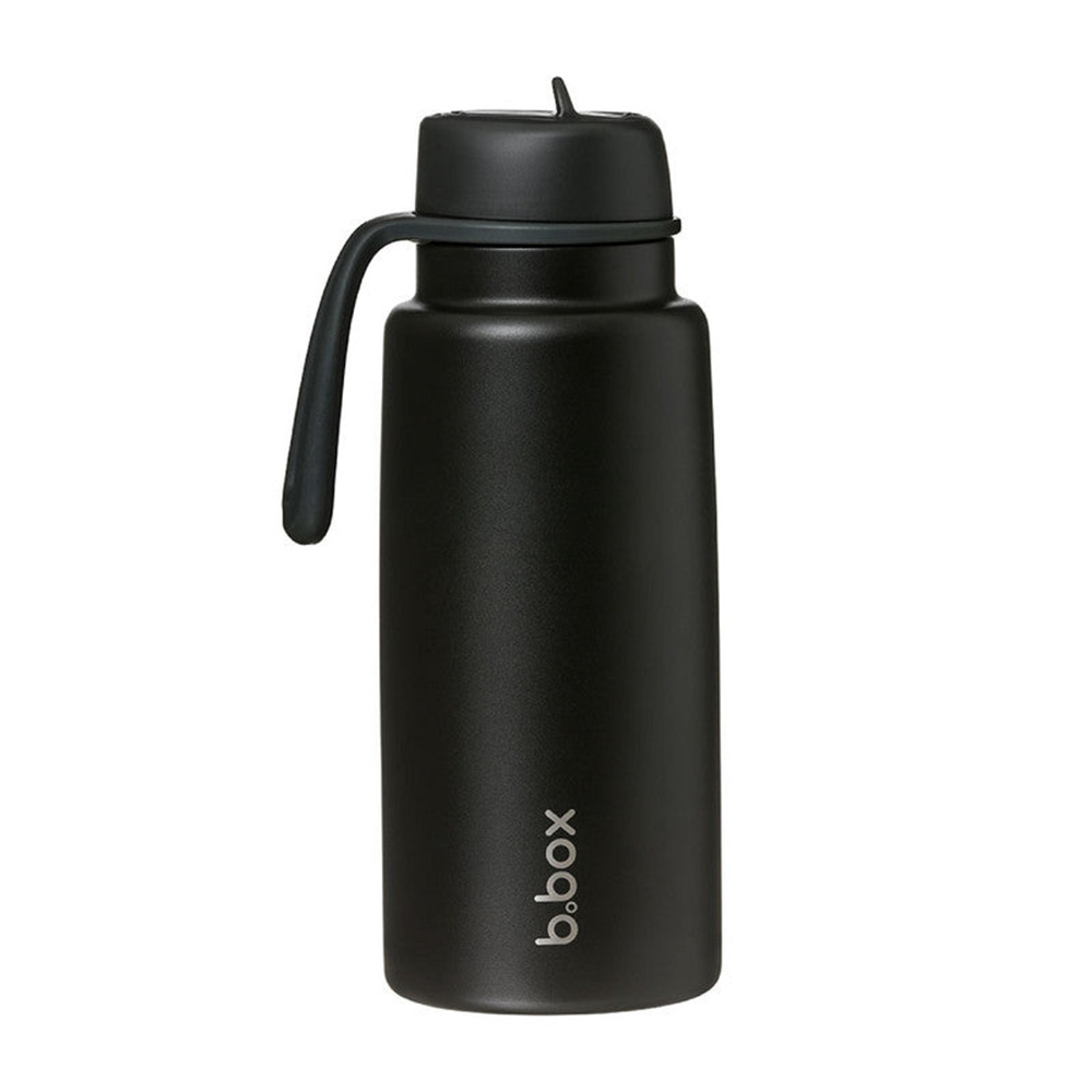 B.Box - Stainless Steel Insulated Flip Top Water Bottle - Black - 1000ml