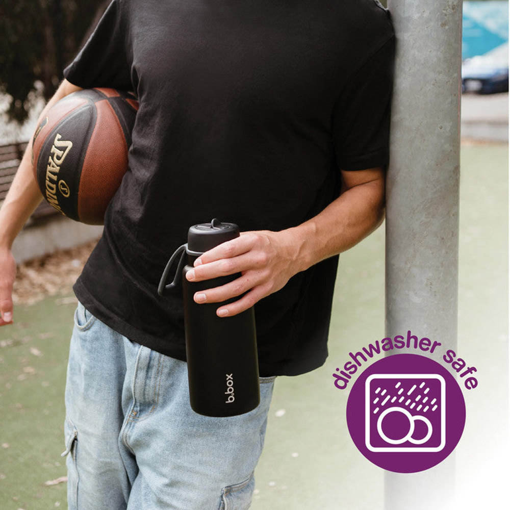 B.Box - Stainless Steel Insulated Flip Top Water Bottle - Black - 1000ml