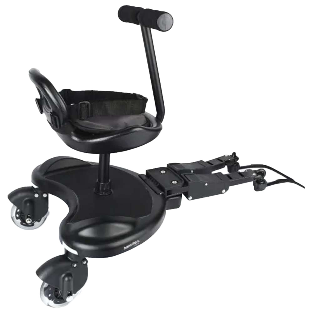 Hamilton - Universal Wheeled Stroller Board with Detachable Seat - Black