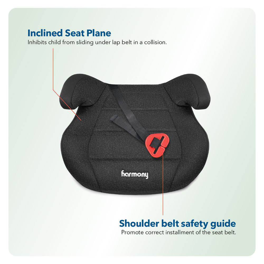 مقعد داعم لتثبيت حزام الأمان من هارموني - أسود