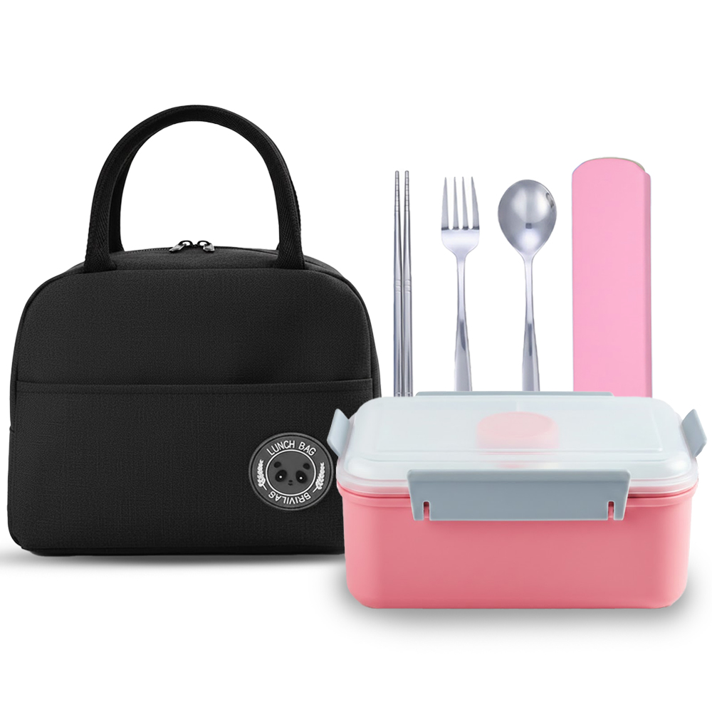 Star Babies - Insulated Lunch Bag, Bento Lunch Box And 3 Pcs Stainless Steel Utensil With Case