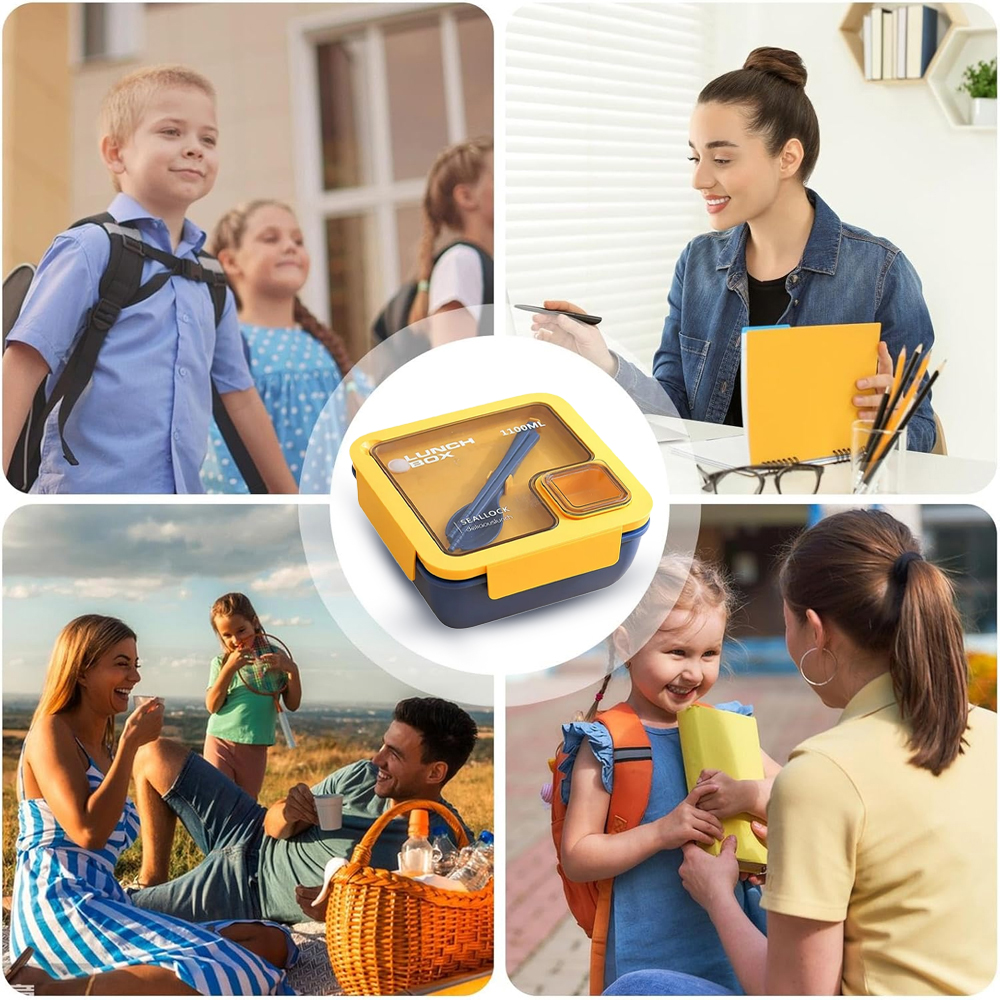 ستار بيبيز - زجاجة ماء من الفولاذ المقاوم للصدأ - 500 مل مع علبة غداء ذات قسمين