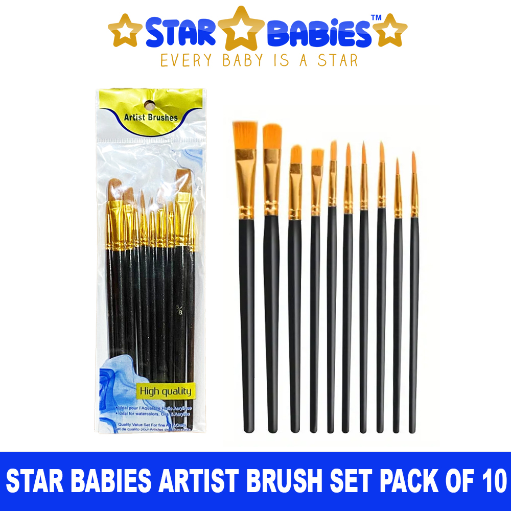 ستار بيبيز - مجموعة فرشاة الرسم - أزرق داكن - عدد 10