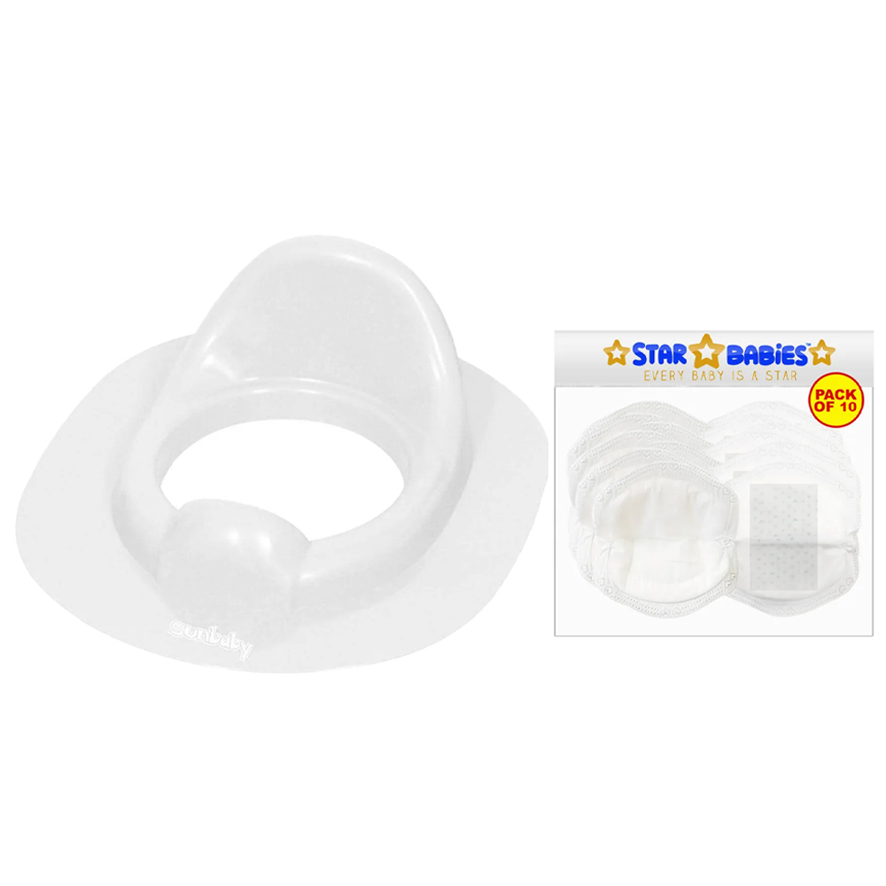 SunBaby - Potty Seat With Disposable Breast Pads 10pcs - White