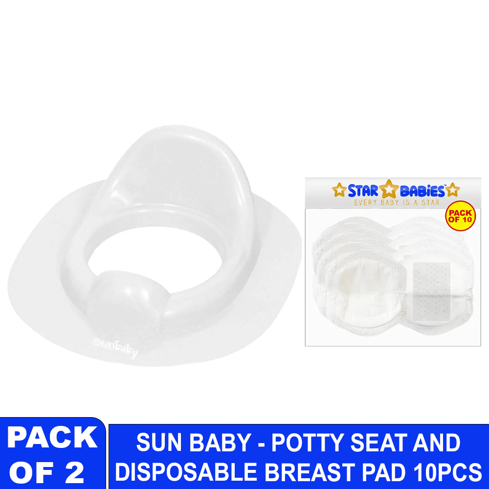 SunBaby - Potty Seat With Disposable Breast Pads 10pcs - White