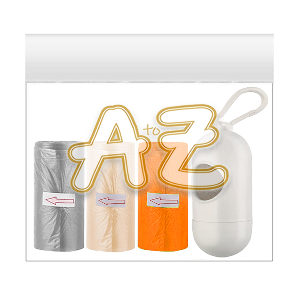 إيه تو زد - أكياس حفاضات معطرة - 45 قطعة مع موزع - أخضر/أصفر - رمادي/عاجي/برتقالي