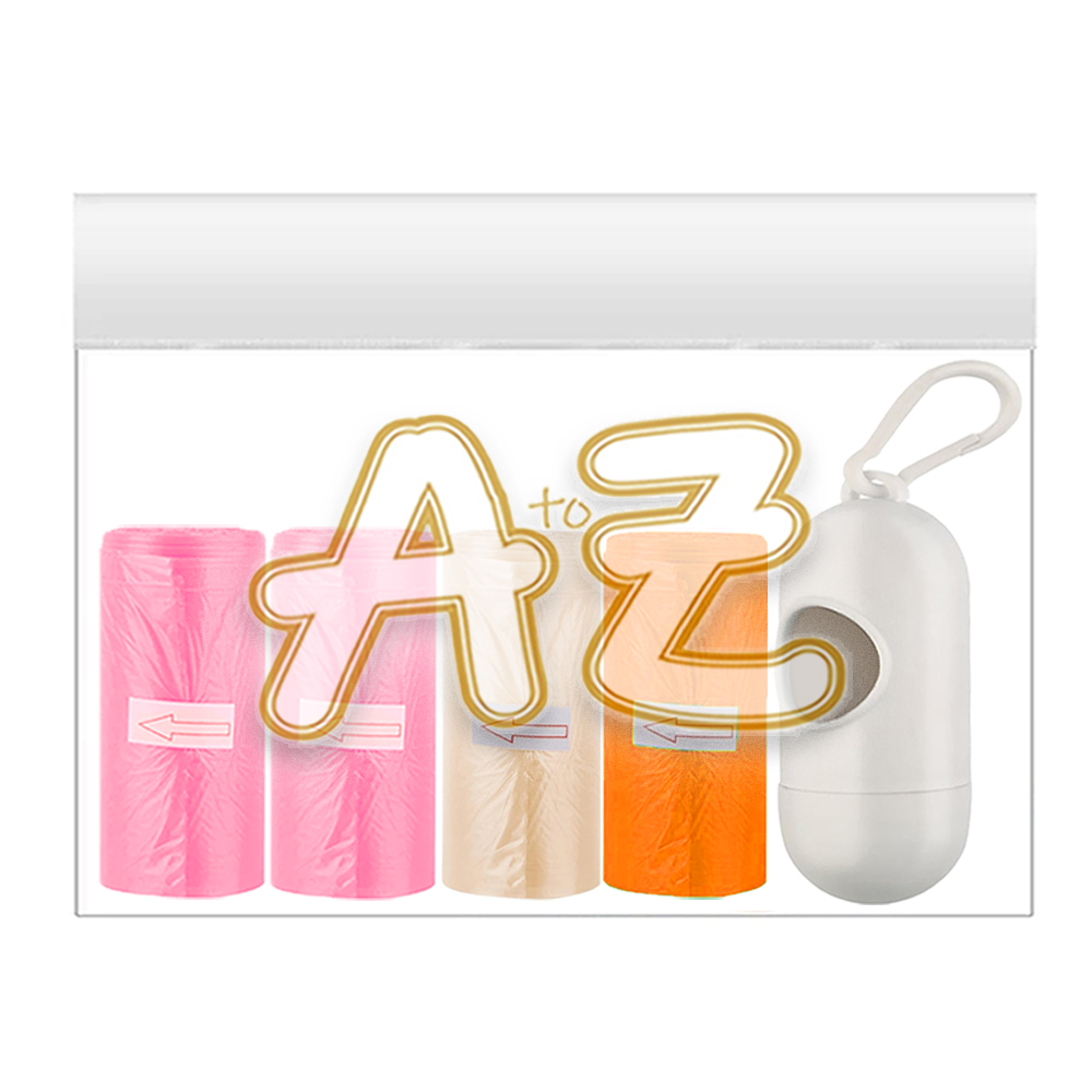 إيه تو زد - أكياس حفاضات معطرة - 45 قطعة مع موزع - أخضر/أصفر - رمادي/عاجي/برتقالي