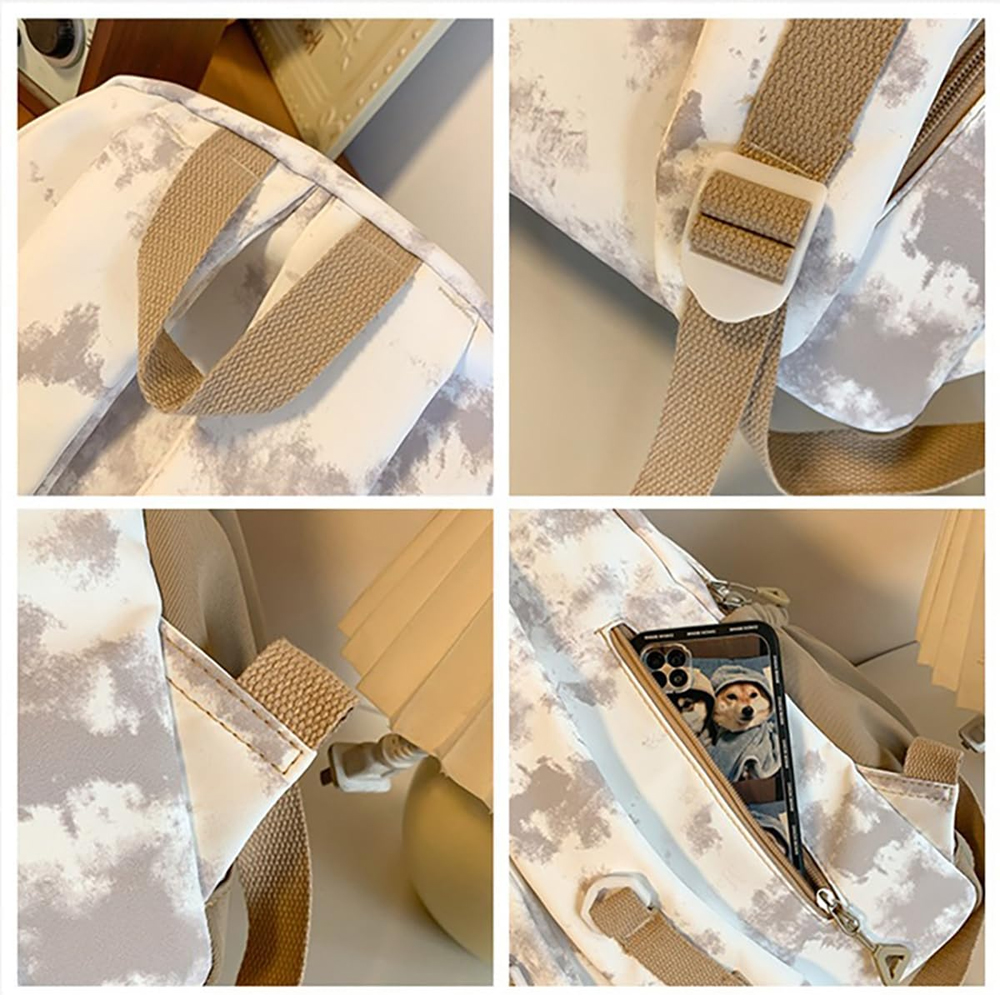 ستار بيبيز - شنطة ظهر مدرسية مصبوغة بالربط - لون لافندر - 18 إنش/46 سم