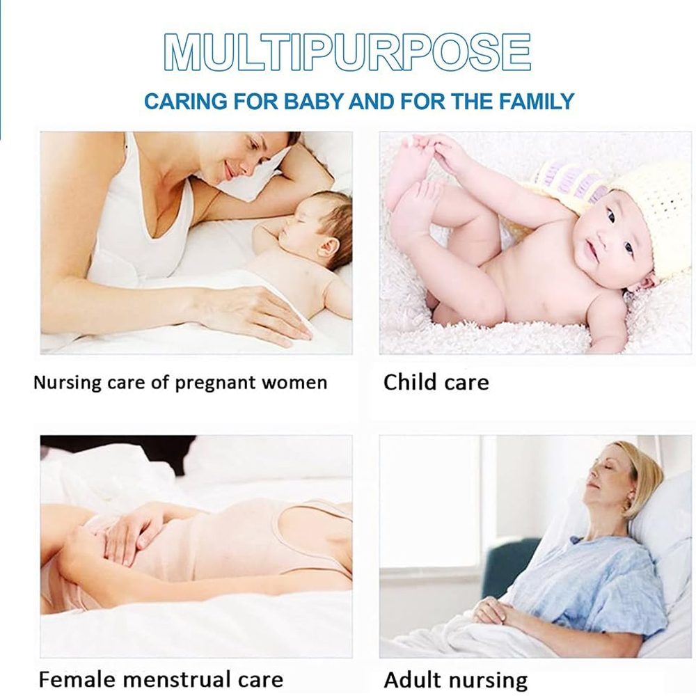 صن بيبي - حصائر غيار للاستعمال لمرة واحدة - عدد 50 - أبيض/زهري/لافندر/أزرق - كبير