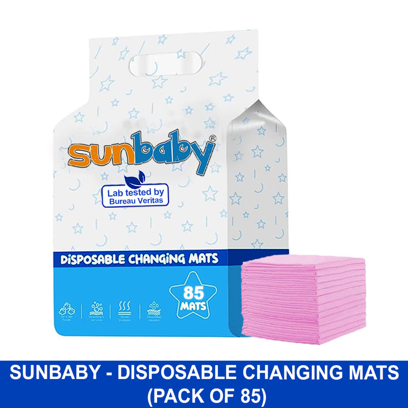 SunBaby - Disposable Changing Mats - Pink - 45x60 cm - 85 Pcs