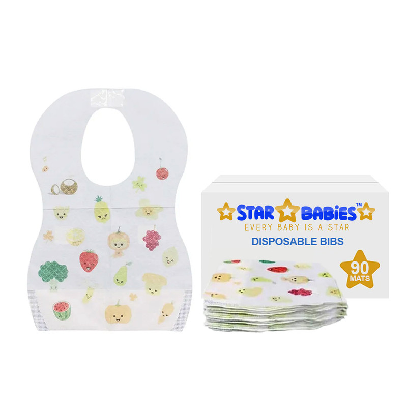 Star Babies - Disposable Bibs - Fruits - Pack of 90