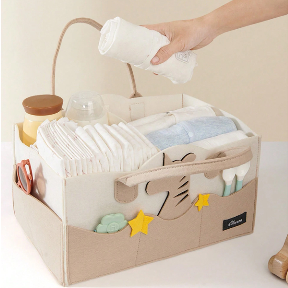 Star Babies - Caddy Diaper Bag - Lion/Dino - Khaki/Blue - Pack Of 2