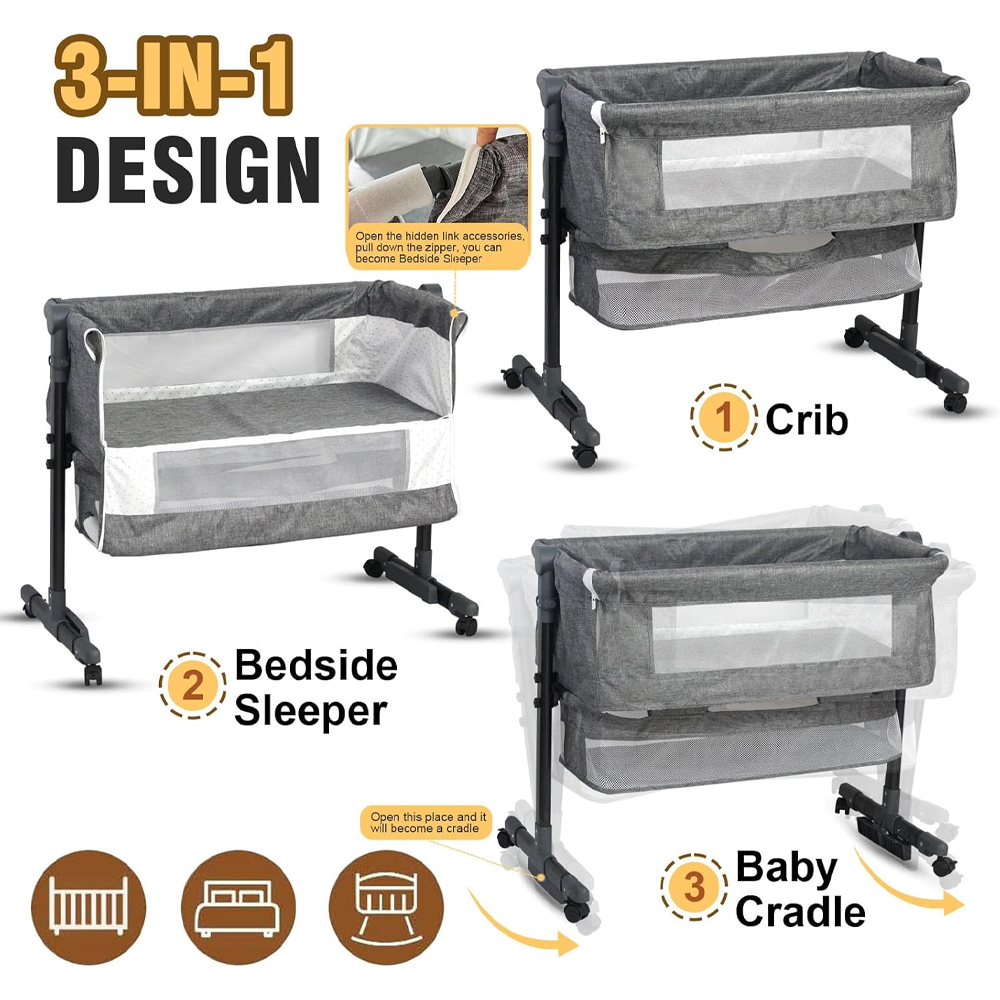 Star Babies - Bedside Crib and Changing Mat - Blue