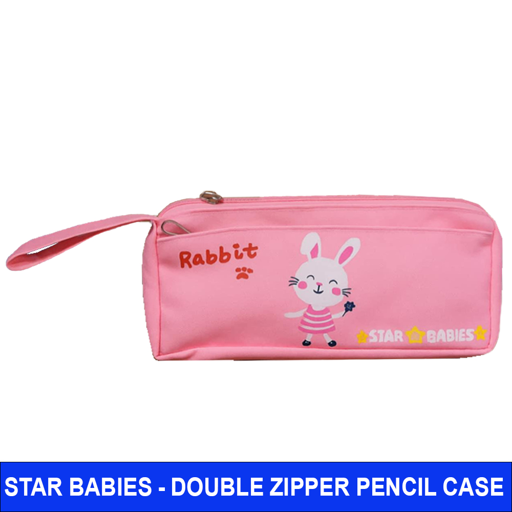 Star Babies - Double Zipper Pencil Case - Cute Rabbit