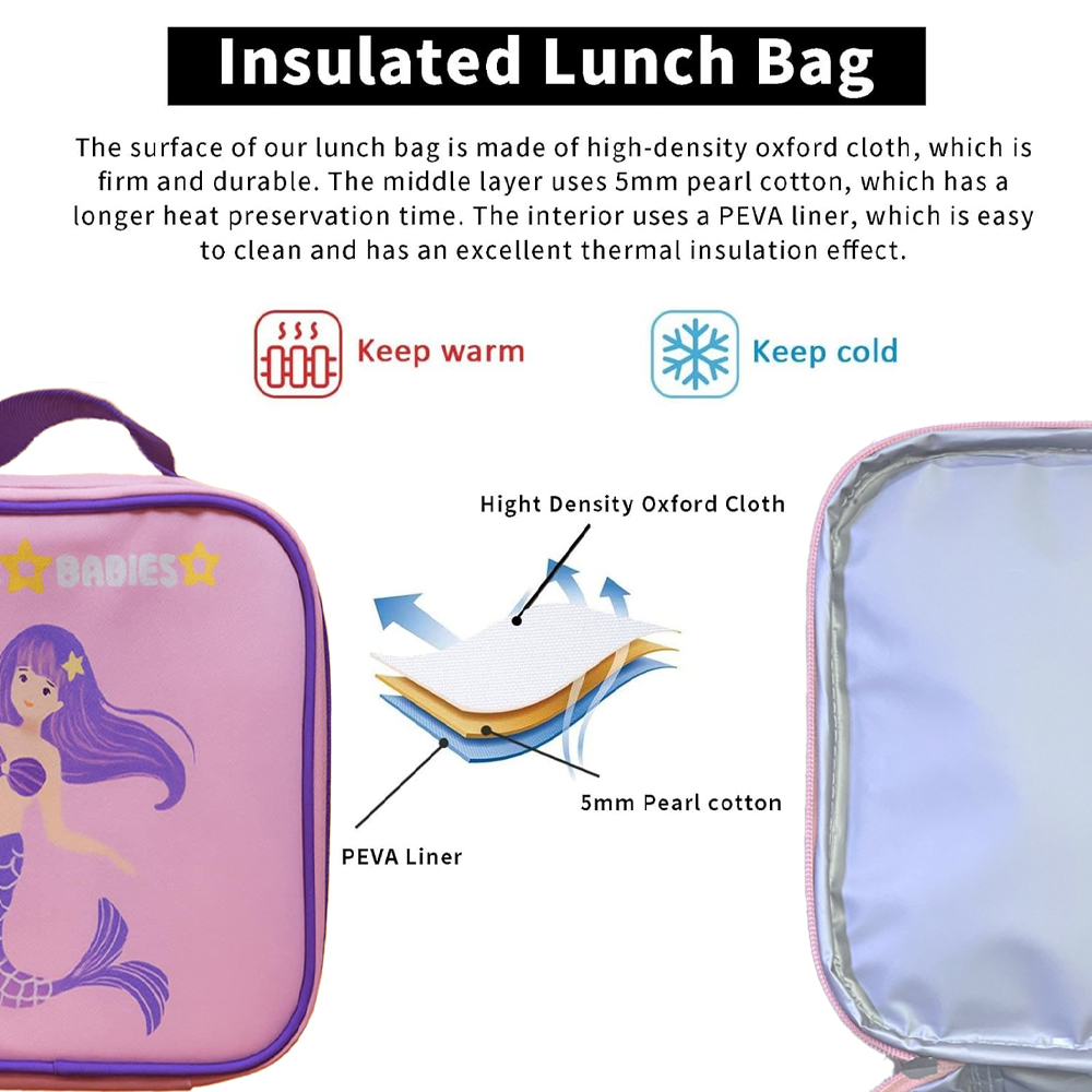 ستار بيبيز - شنطة غداء بينتو وزمزمية ماء من الستانلس ستيل - حورية البحر الصغيرة - عدد 2