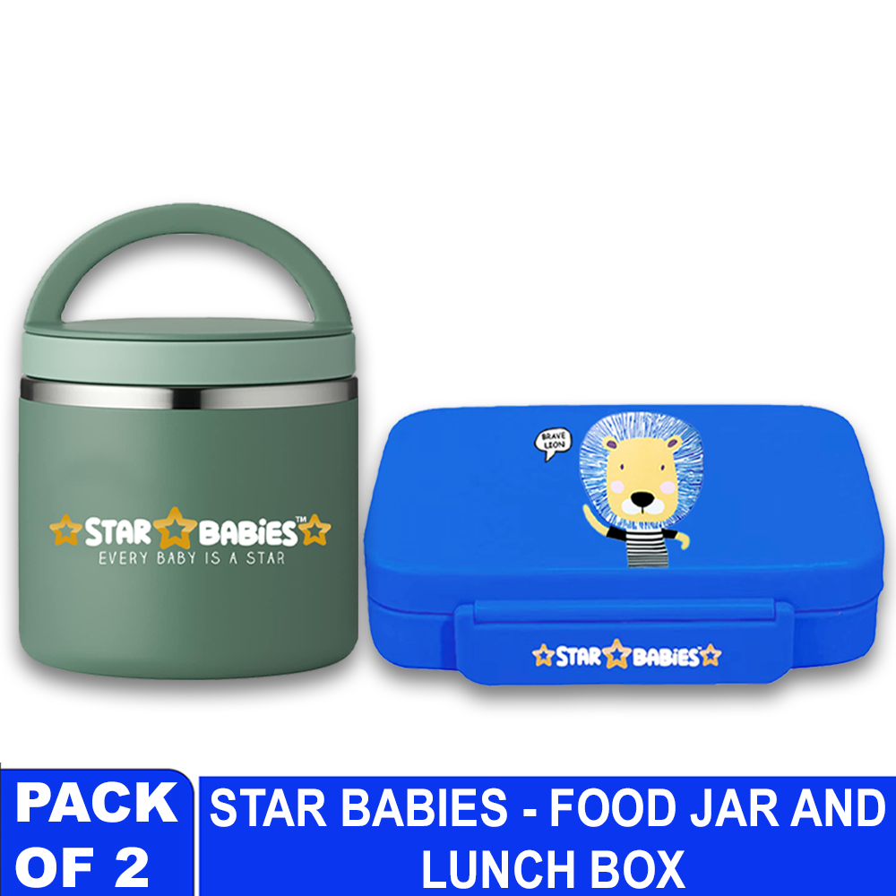 Star Babies - 5C - Brave Lion Bento Lunchbox - Stainless Steel 500ml Food Jar