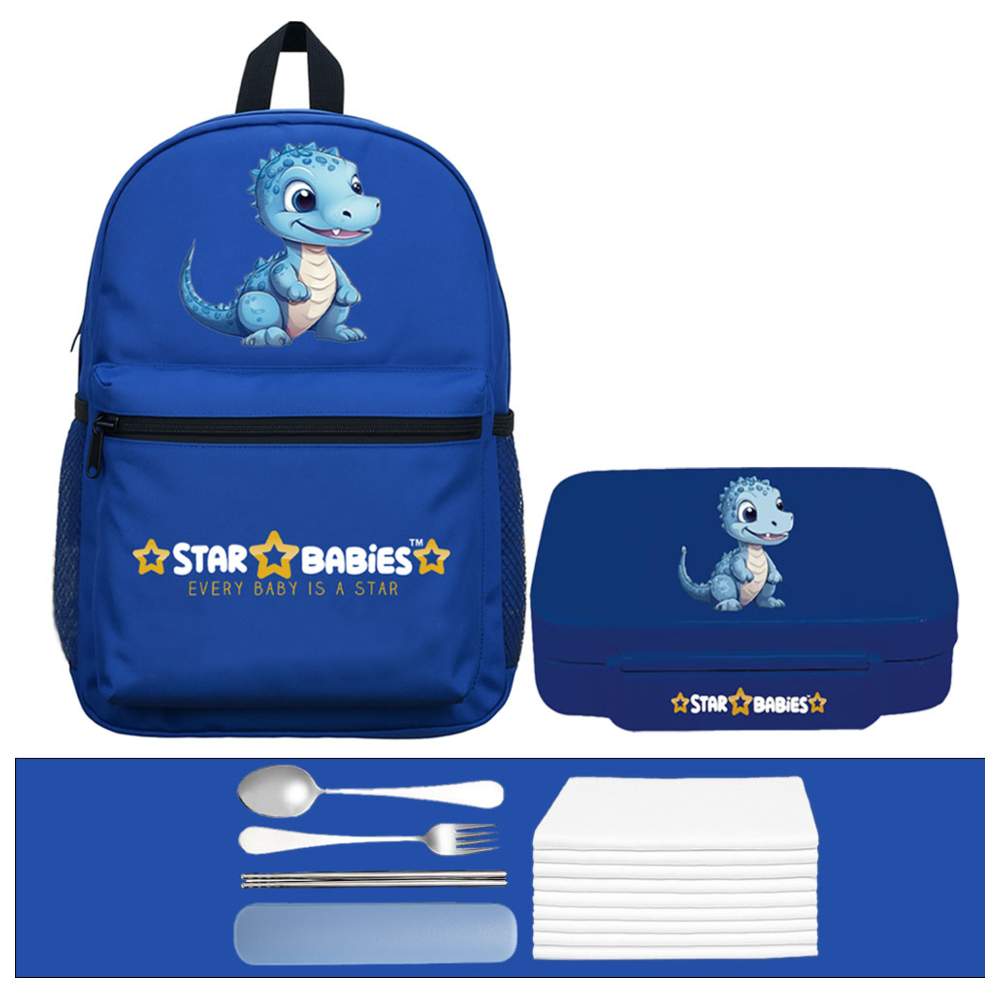 ستار بيبيز - حقيبة ظهر مدرسية وصندوق غداء بينتو - أسد شجاع - قطعتان