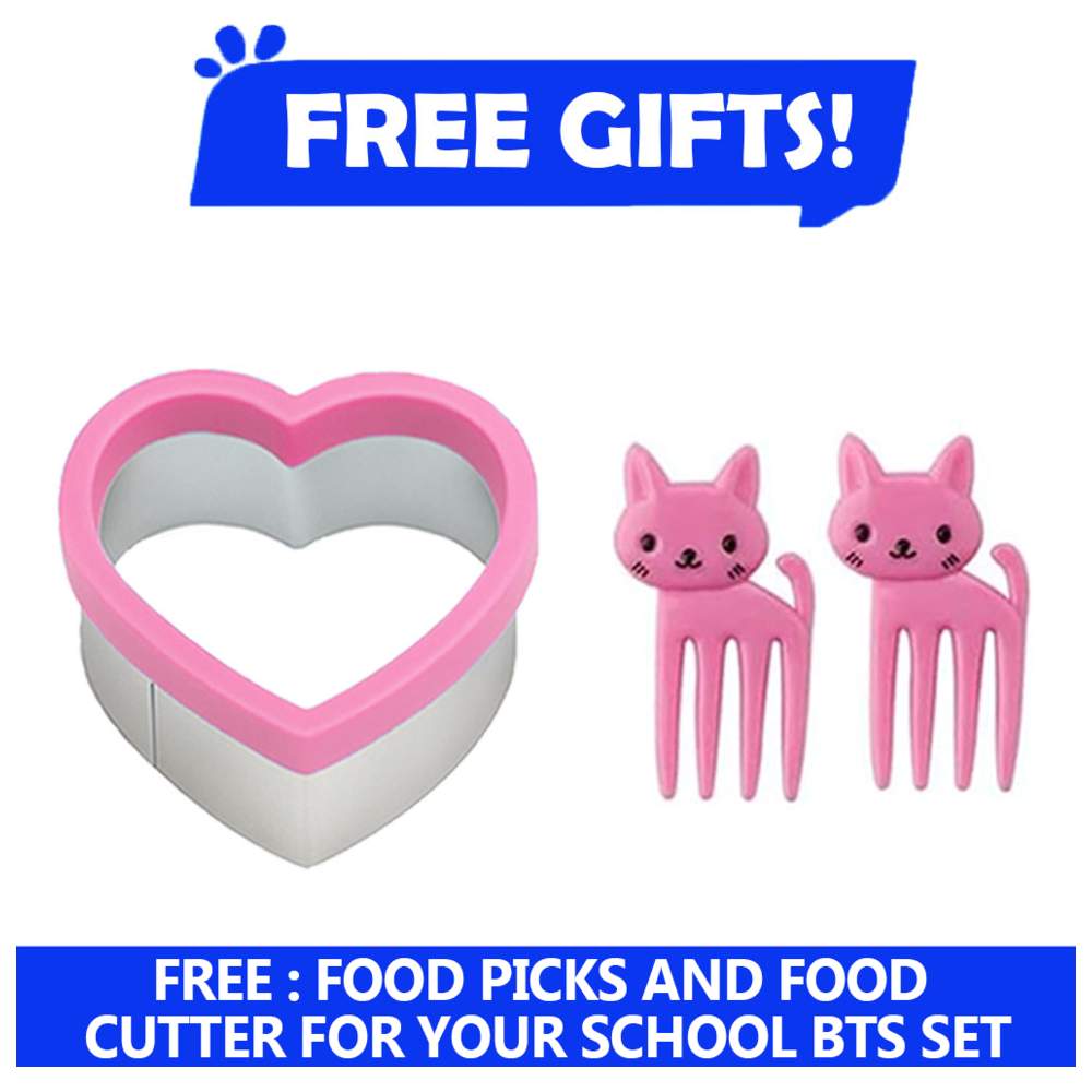 ستار بيبيز - طقم حقيبة ظهر مدرسية وصندوق غداء بينتو - قطة لطيفة - قطعتان