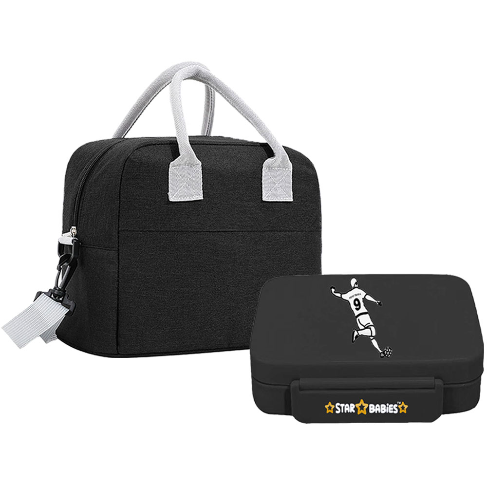ستار بيبيز - طقم حقيبة غداء معزولة وصندوق غداء بخمسة أقسام - متعدد الألوان - قطعتان