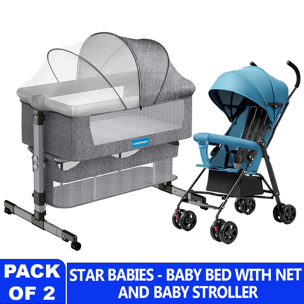 Star Babies - Bedside Crib & Lightweight Stroller