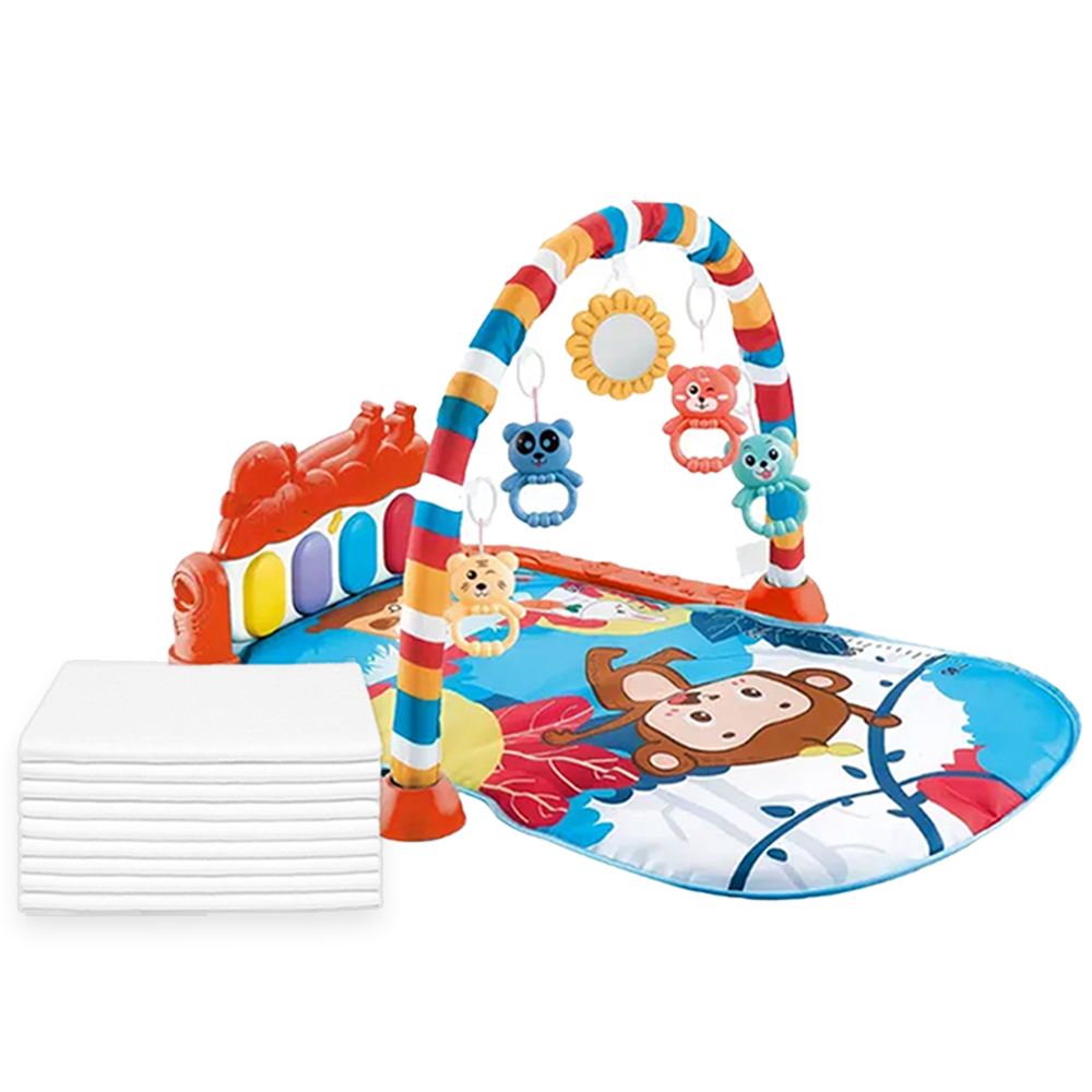 Star Babies - Baby Activity Playmat With 20 Disposable Bath Towel Set - Multicolor