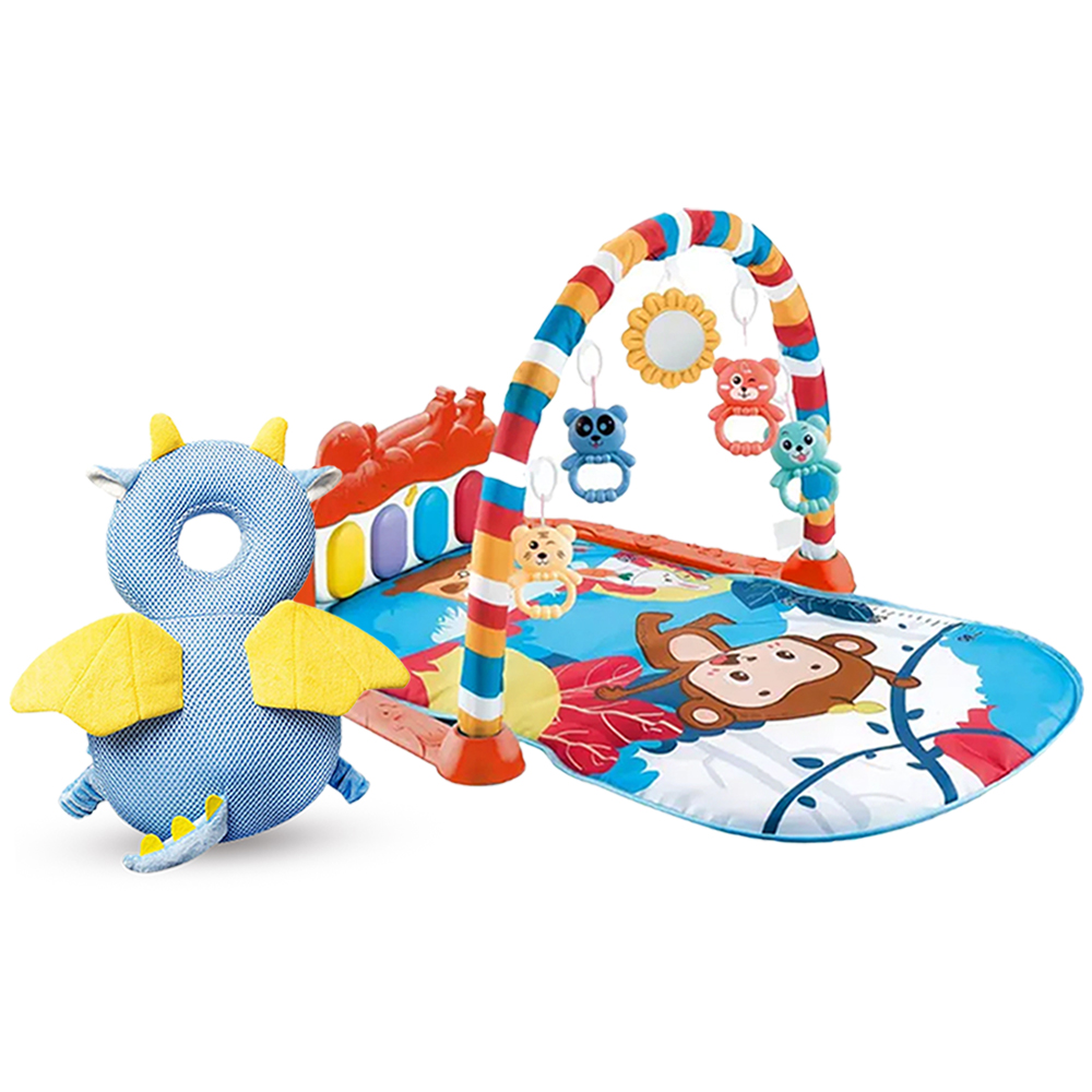 Star Babies - Baby Activity Playmat & Head Support Pillow Set - Multicolor - 2 Pcs
