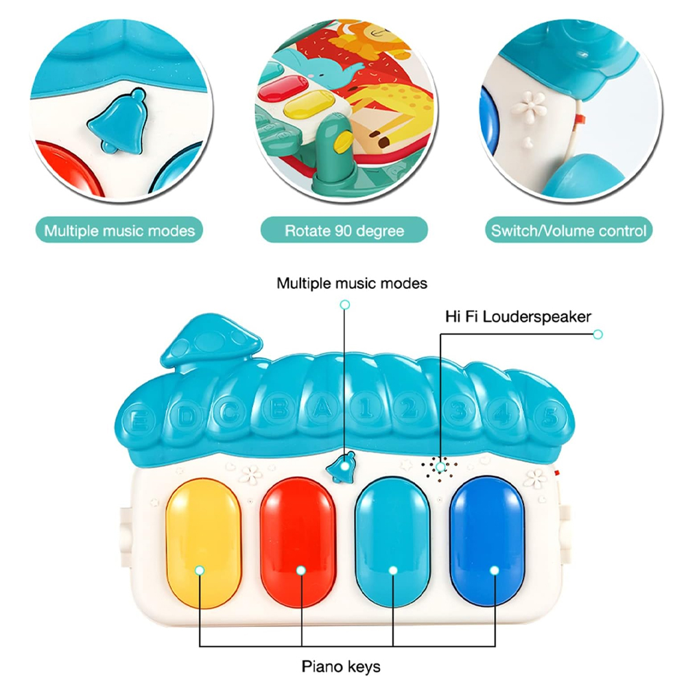 Star Babies - Baby Activity Playmat & Head Support Pillow Set - Multicolor - 2 Pcs