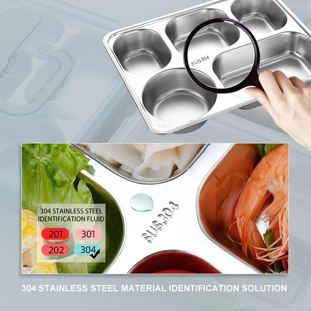 Star Babies - Stainless Steel Bento Lunch Box With 5 Compartments - Multicolor