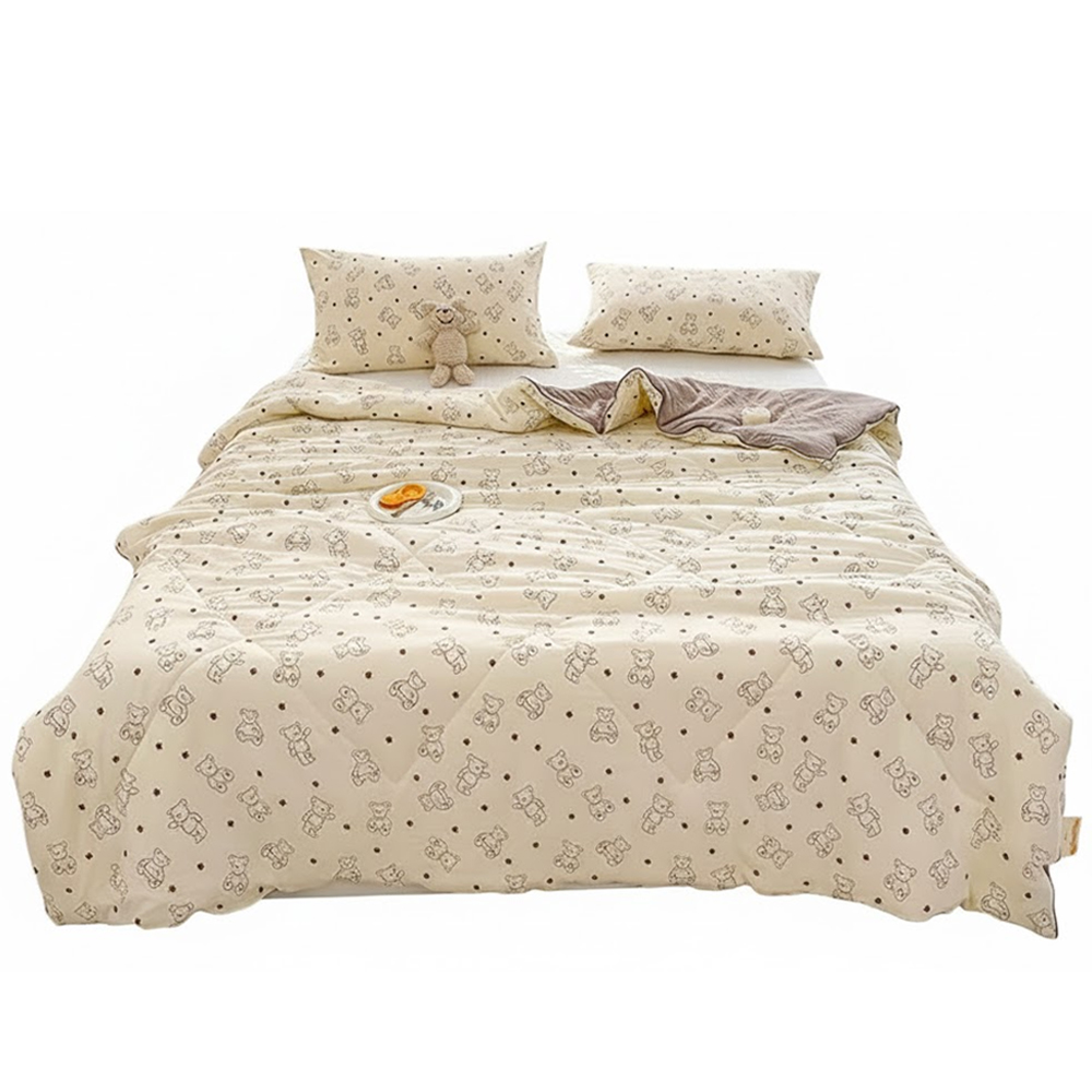 Star Babies Bear Printed Double Quilt Air Conditioning Blanket Only