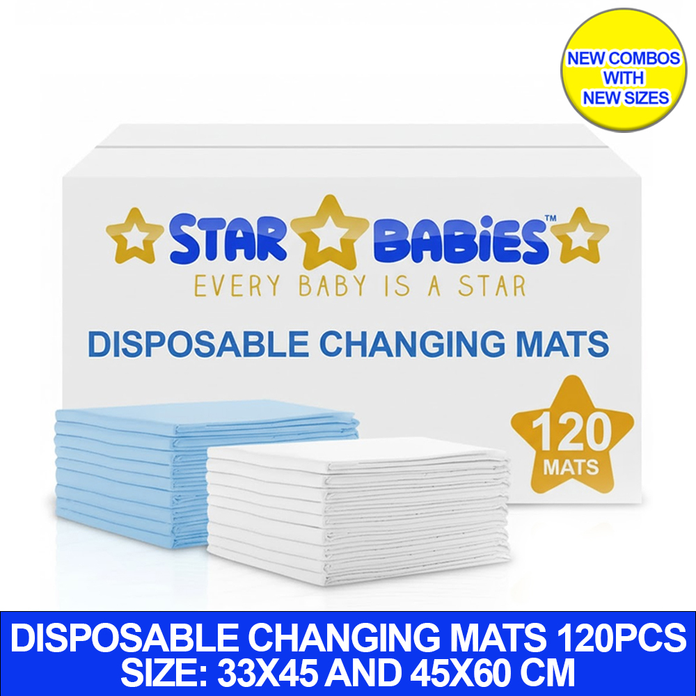 Star Babies - Disposable Changing Mats - Color May Vary - 120 Pcs