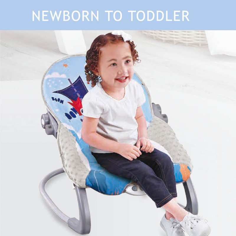 Factory Price - Printed Baby Bouncer With Music & Toys - Pirate Lion