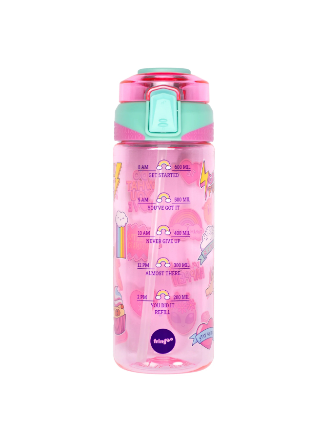 Fringoo - Locked Straw Bottle 650ml - Girls World