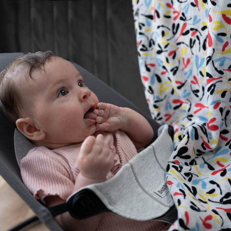 Etta Loves - Sensory Muslin Burp Cloth - Sycamore Print - XL