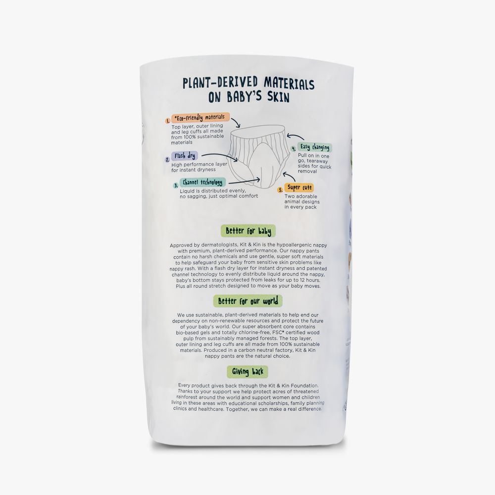 كيت & كين - حفاضات كِلوت لا تسبب الحساسية - جونيور - حجم 5 - 12-17 كجم - 10 حفاضات