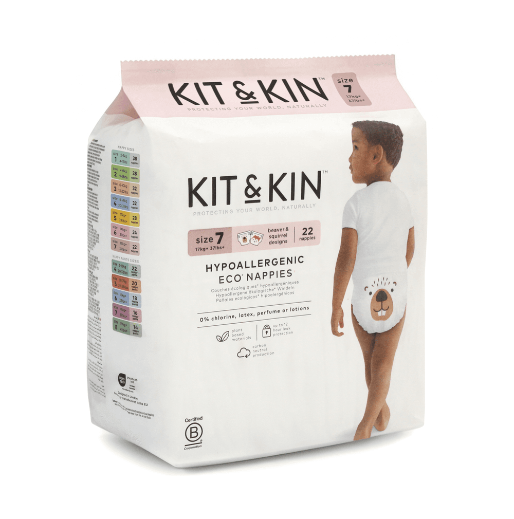 Kit & Kin - Eco Diapers Size 7 Pack of 22
