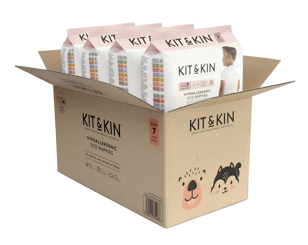Kit & Kin - Eco Diapers Size 7 Pack of 88