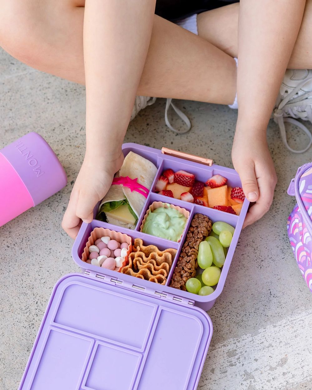 مونتي - صندوق غداء بينتو خمس أقسام - رينبو رولر