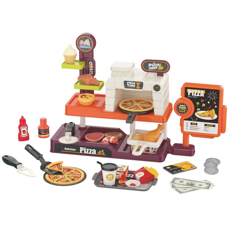 Mini Panda - Mini Pizza Pretend Playset - Multicolor - 66 Pcs