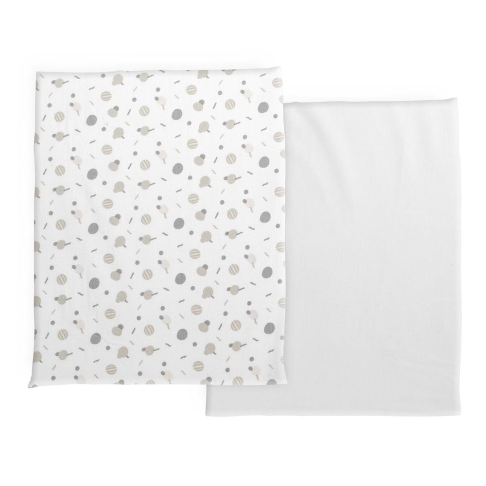 Chicco - Cotton Crib Fitted Sheet Set - 2pcs - Confetti
